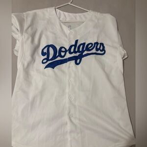 Dodgers White and Blue Men's Ellis Jersey